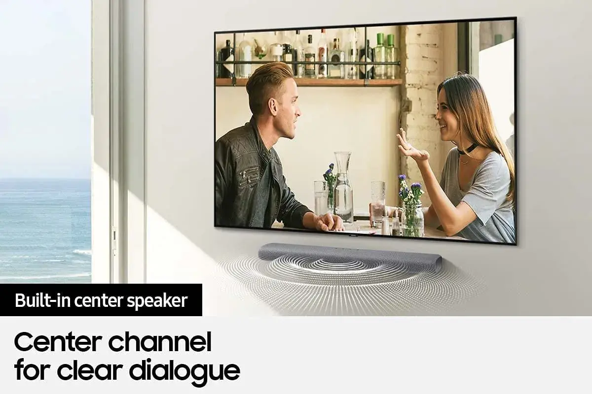 Samsung Sound Bar 200 Watt, Wireless Subwoofer, Bluetooth, USB, Dolby Digital, Black - HW-A450