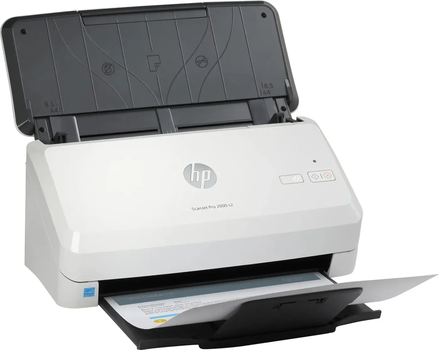 HP ScanJet Pro 2000 S2 USB Sheetfed Scanner, White - 6FW06A