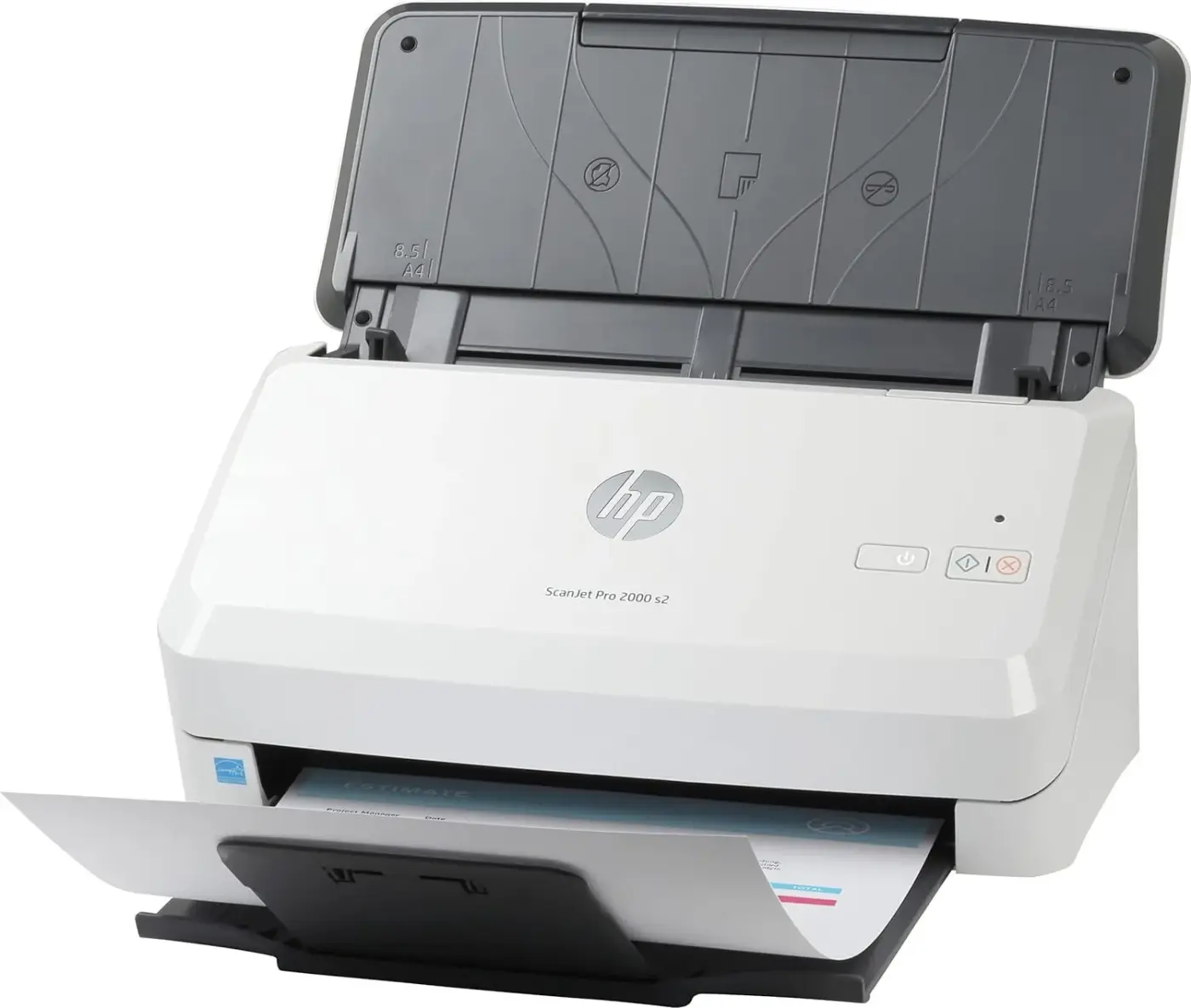 HP ScanJet Pro 2000 S2 USB Sheetfed Scanner, White - 6FW06A