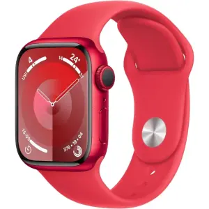 Apple Watch Series 9 GPS Aluminium Case Smart Watch With Sport Band S/M, 45 mm, Red - MRXJ3QA/A